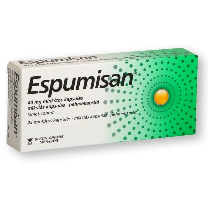 ESPUMISAN, 40mg, minkštosios kapsulės, N25