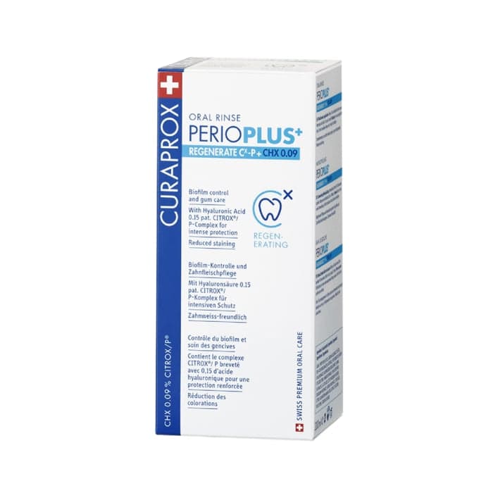 CURAPROX burnos skalavimo skystis su 0,09 % chlorheksidino PERIO PLUS+ REGENERATE, 200 ml-1