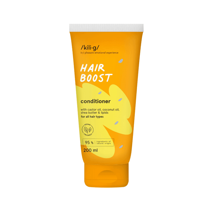 KILIG kondicionierius su ricinos aliejumi HAIR BOOST, 200 ml