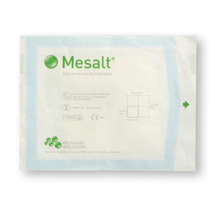 MESALT valomasis natrio chlorido tvarstis, 10 x 10 cm, 1 vnt.-1