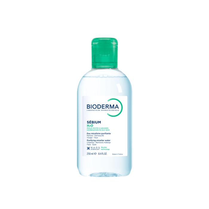 BIODERMA micelinis valomasis vanduo mišriai, riebiai odai SÉBIUM H2O, 250 ml