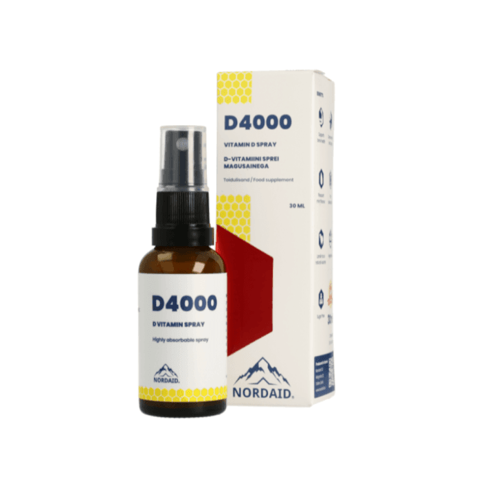 NORDAID purškiamas vitaminas D3 4000IU, mėtų skonio, 30ml, 30 ml-1
