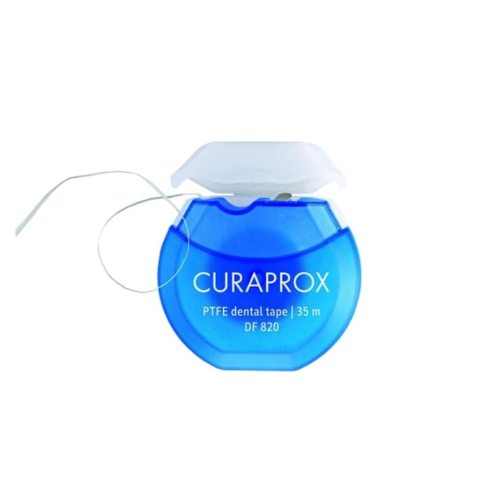 CURAPROX tarpdančių siūlas-juostelė DF 820, 35 m