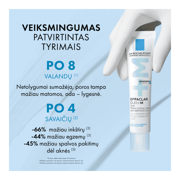 LA ROCHE-POSAY kremas probleminei odai EFFACLAR DUO+M, 40 ml-2