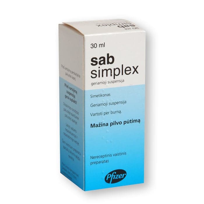 SAB SIMPLEX, 30 ml, su lašintuvu, geriamoji suspensija, N1-1