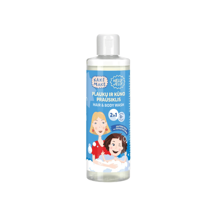 MARGARITA KAKĖ MAKĖ plaukų ir kūno prausiklis ALLERGY CERTIFIED 2 IN 1, bekvapis, 250 ml
