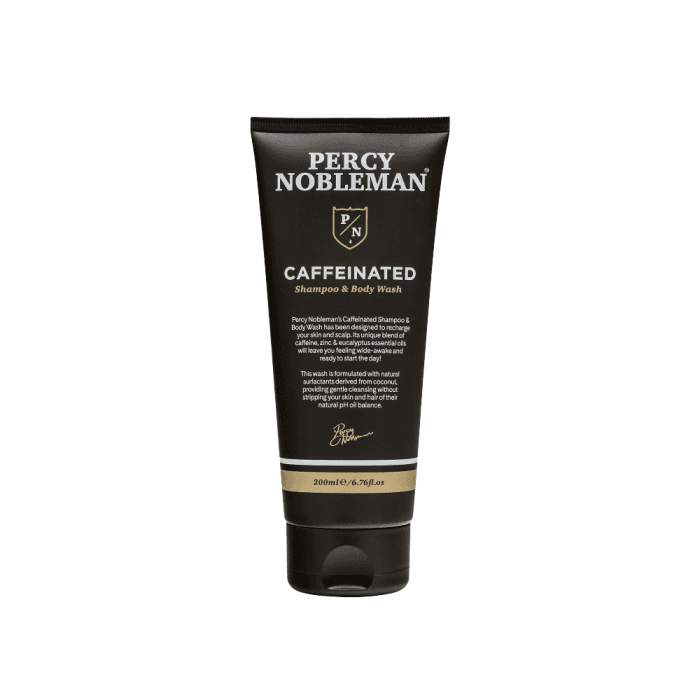 PERCY NOBLEMAN šampūnas ir kūno prausiklis su kofeinu, 200 ml