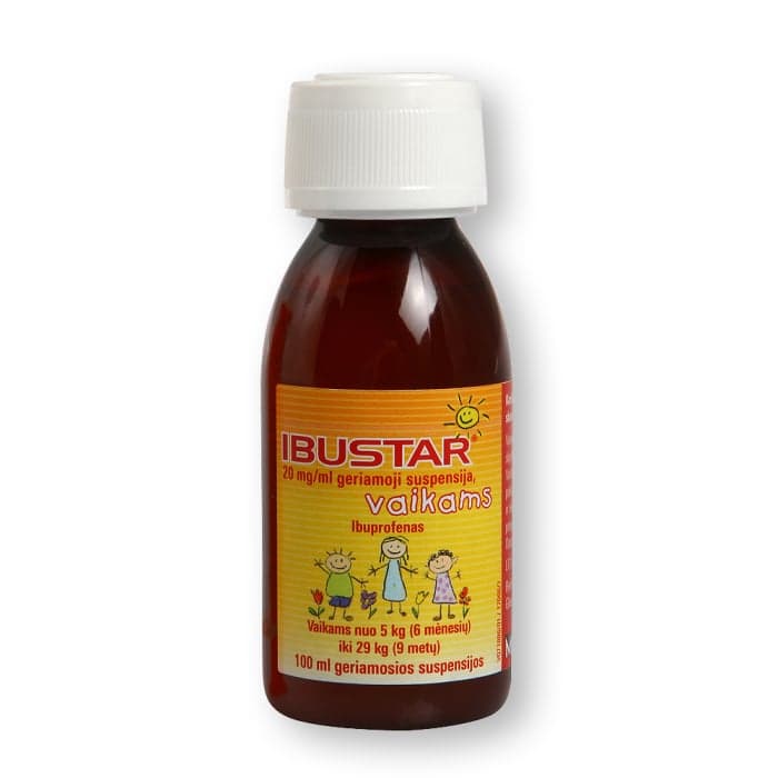 Ibustar (vaikams), 20mg/ml, 100 ml ir geriamasis švirkštas, geriamoji suspensija, N1