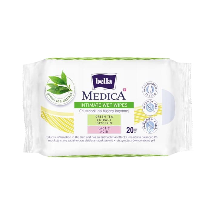 BELLA MEDICA drėgnos servetėlės intymiai higienai, 20 vnt.