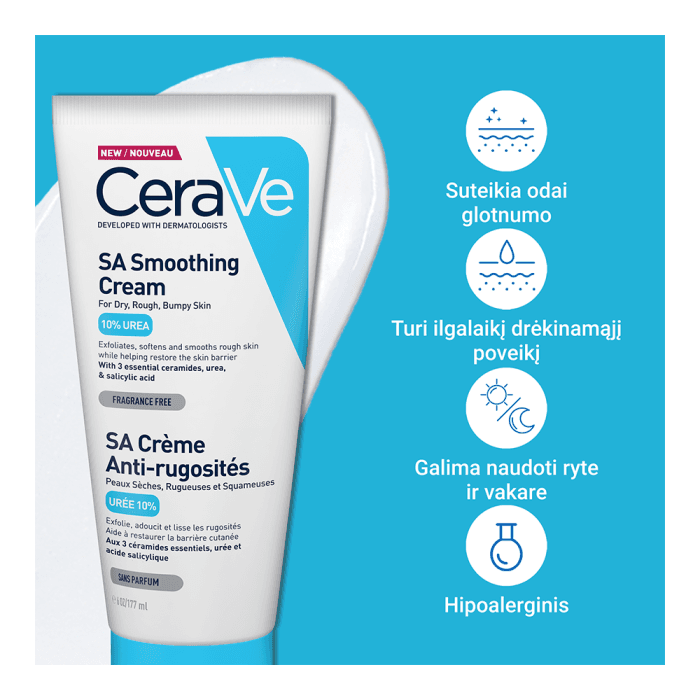 CERAVE glotninamasis šiurkščios, nelygios ir sausos odos kremas, 177 ml-2