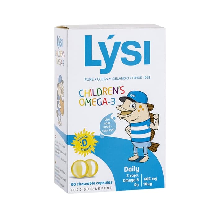 LYSI CHILDREN'S OMEGA -3, tutti frutti skonio, 60 kramtomųjų kapsulių