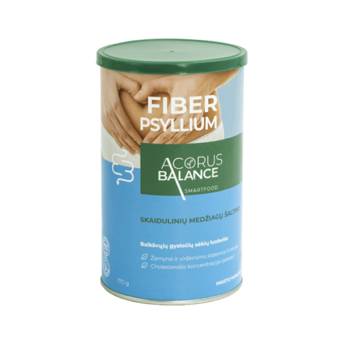 Acorus Balance skaidulos FIBER PSYLLIUM, cholesterolio koncentracijai, 170 g