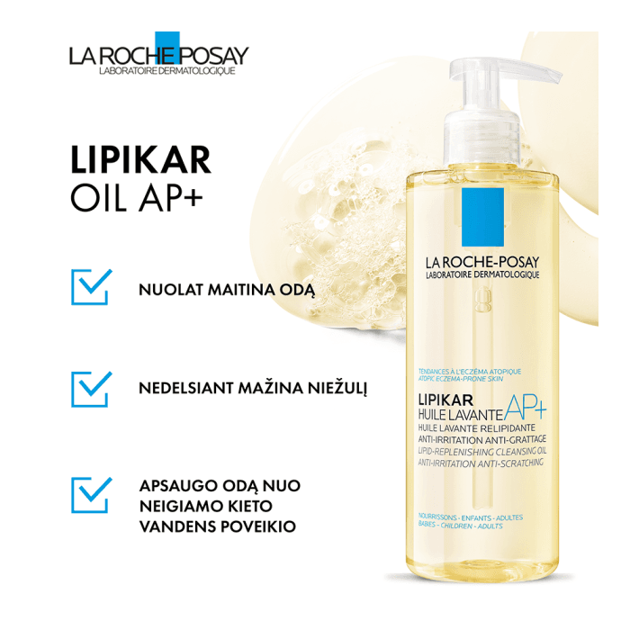 LA ROCHE-POSAY dušo ir vonios aliejus LIPIKAR AP+, 400 ml-1