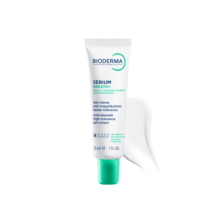 BIODERMA aukštos tolerancijos gelis-kremas nuo spuogų į aknę linkusiai odai Sébium Kerato+, 30 ml-1