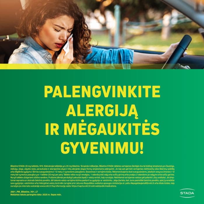 Bilastine STADA, Tabletės, N10-1