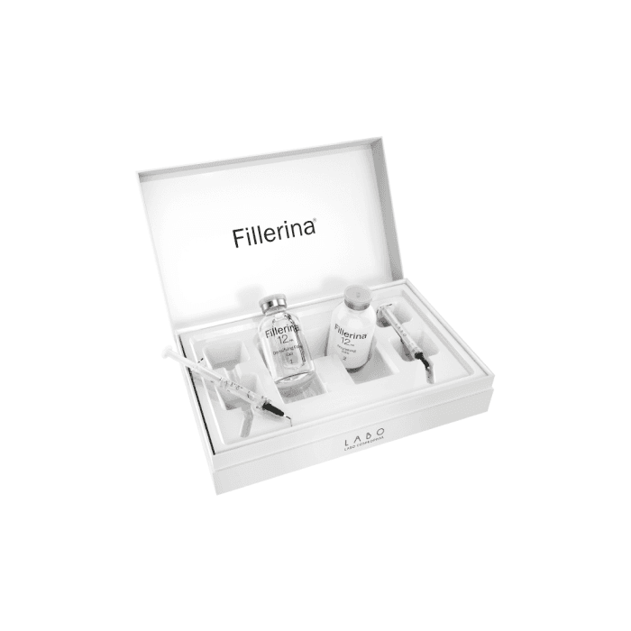 FILLERINA 12HA dermatologinis kosmetinis užpildas, 5 lygis, 2 buteliukai+du tiklsūs, patentuoti aplikatoriai priemonei paskirstyti.-2