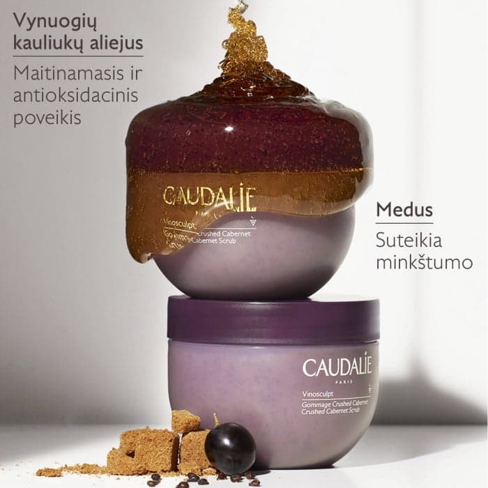 CAUDALIE kūno šveitiklis VINOSCULPT CRUSHED CABERNET SCRUB, 250 ml-2