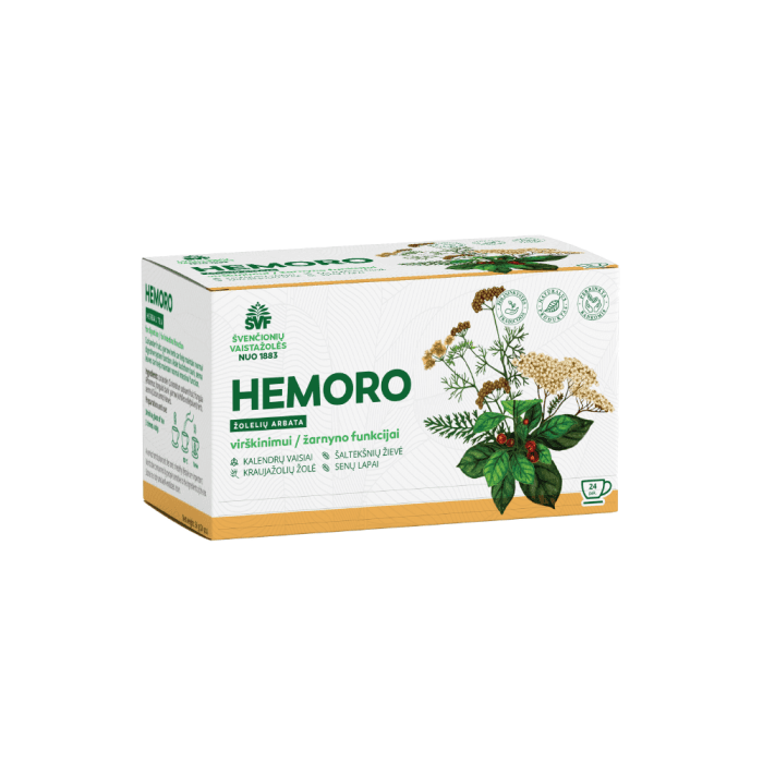 ŠVF žolelių arbata HEMORO, 24 vnt., 1.5 g