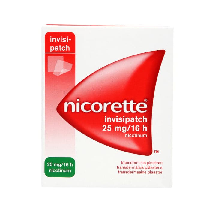Nicorette invisipatch, 25mg/16h, transderminis pleistras, N7-1