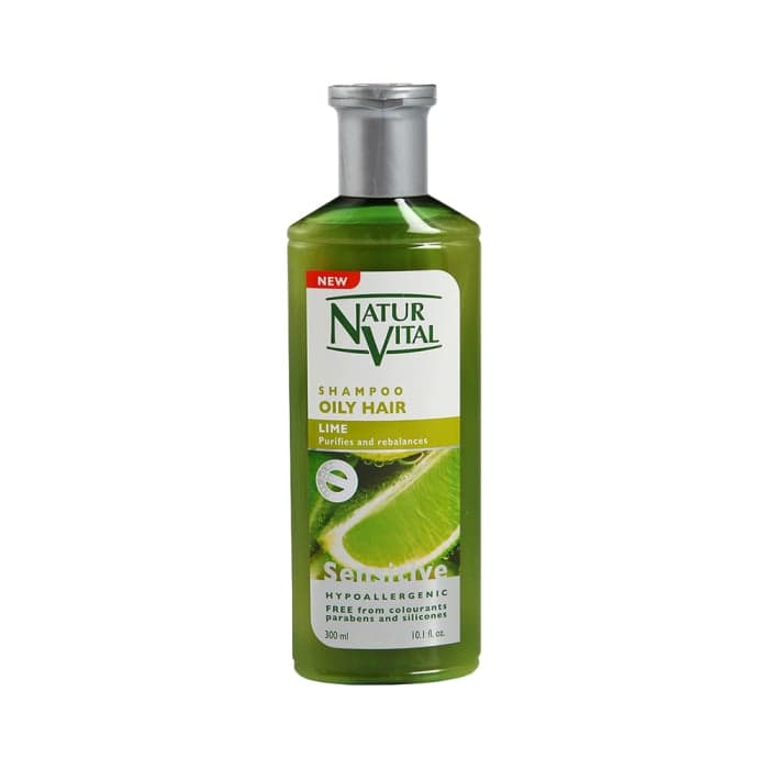 NATUR VITAL riebių plaukų šampūnas su žaliosiomis citrinomis SENSITIVE, LT-EKO-001, 300 ml