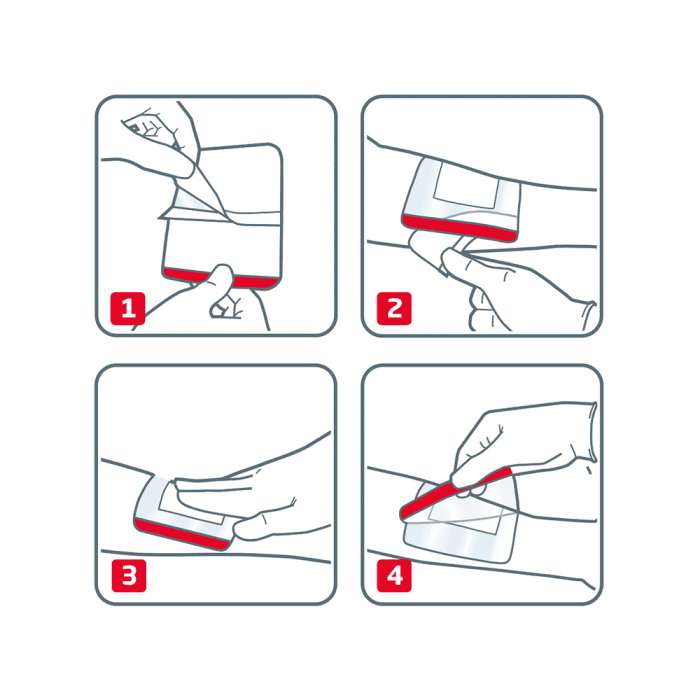 LEUKOMED® T PLUS WATERPROOF vandeniui atsparus sterilus tvarstis, 5x7,2 cm, 5 vnt.-2