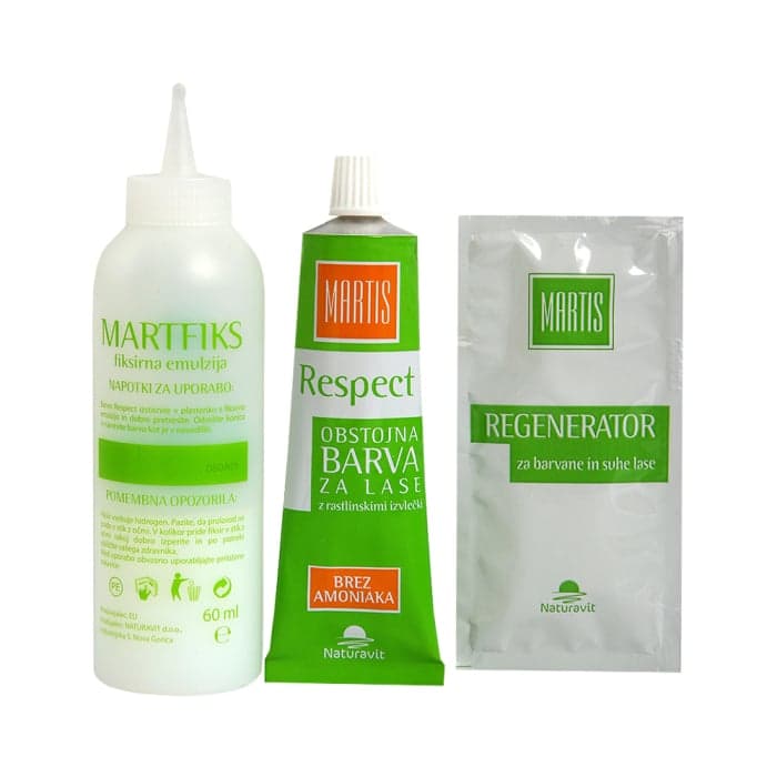 MARTIS RESPECT ilgalaikiai plaukų dažai NR. 06, riešutinė ruda spalva, 135 ml-1