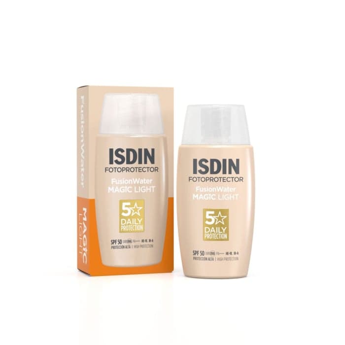 ISDIN atspalvį suteikianti veido emulsija FOTOPROTECTOR FUSION WATER, COLOR LIGHT, SPF 50, 50 ml