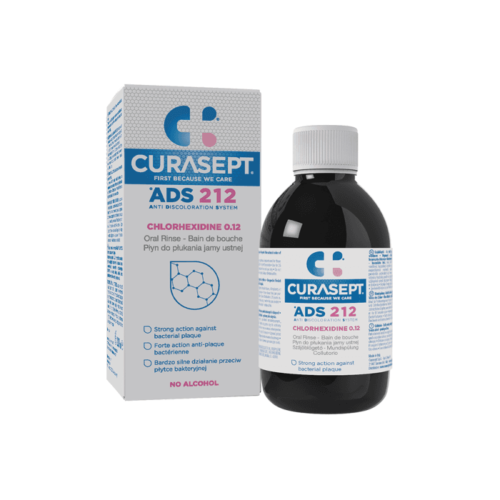 CURASEPT antibakterinis skalavimo skystis su 0,12 % chlorheksidino ADS 212, 200 ml
