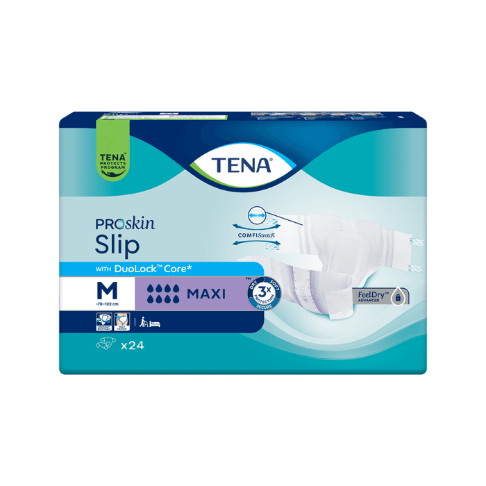 TENA sauskelnės SLIP MAXI, M dydis, 24 vnt.