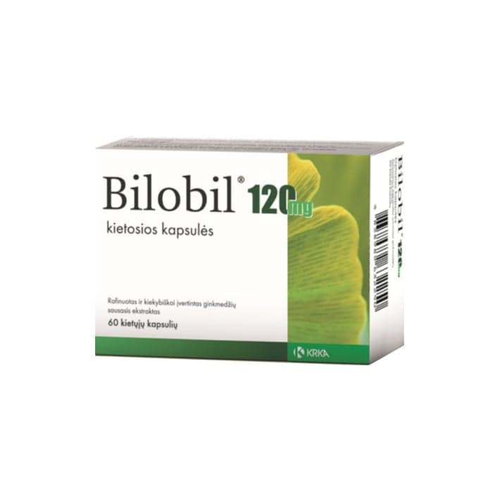 BILOBIL 120 mg, kietosios kapsulės, N60