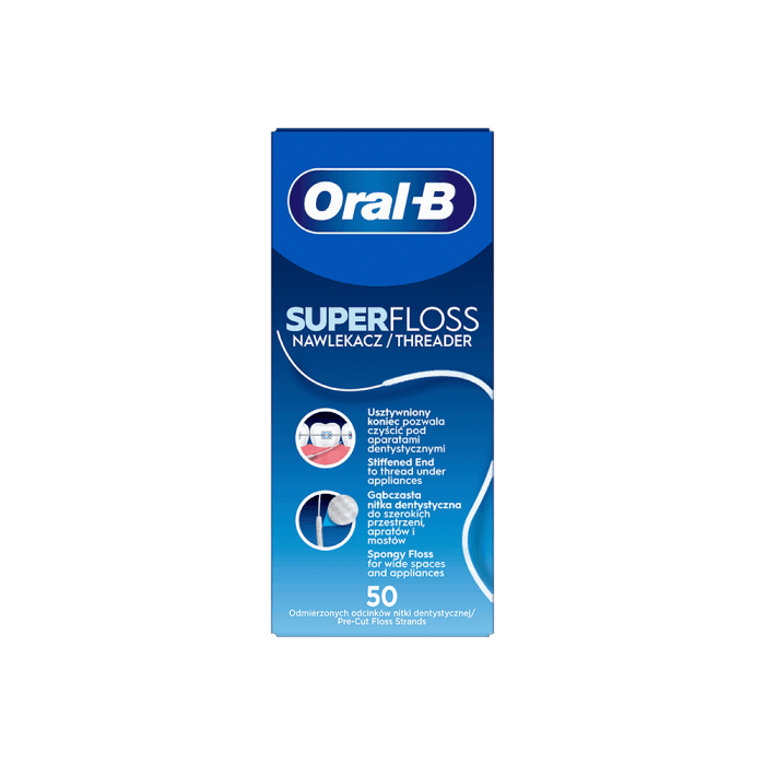 Dantų siūlas ORAL-B Super Floss, 50 vnt., 50 vnt.