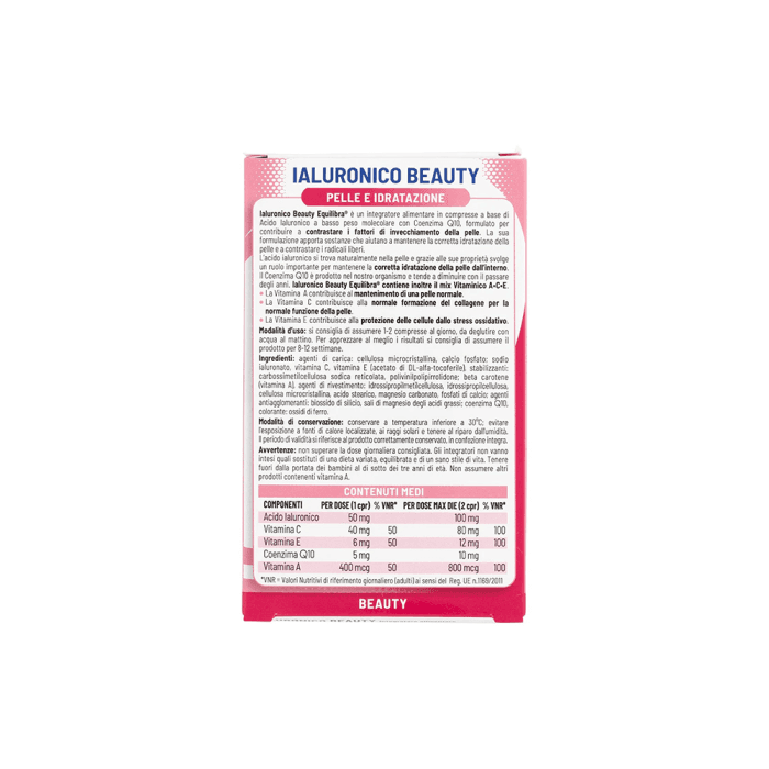 EQUILIBRA hialurono rūgštis Q10 IALURONICO BEAUTY, 30 tablečių-1