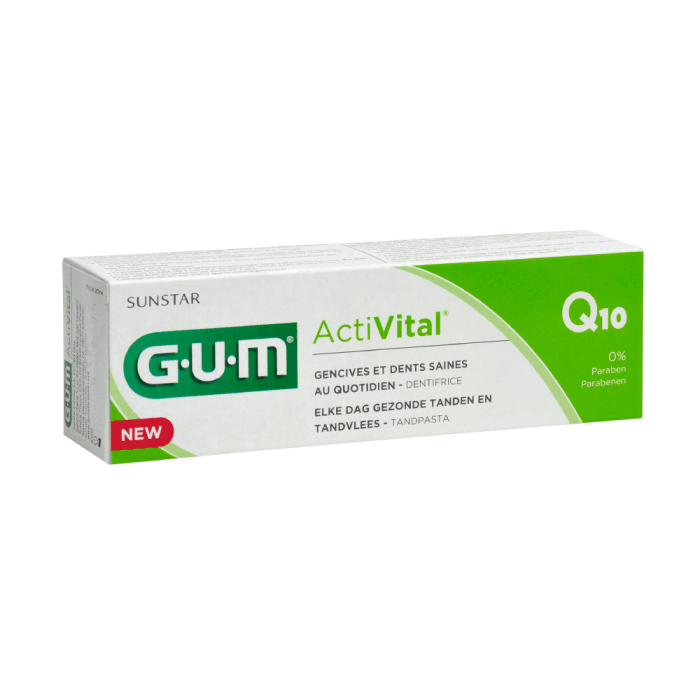 SUNSTAR G.U.M. dantų pasta su Q10 kofermentais ACTIVITAL, nuo 6 m., 75 ml-1