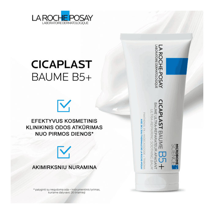LA ROCHE-POSAY atkuriamasis balzamas jautriai ir sudirgusiai odai CICAPLAST B5+, 40 ml-1