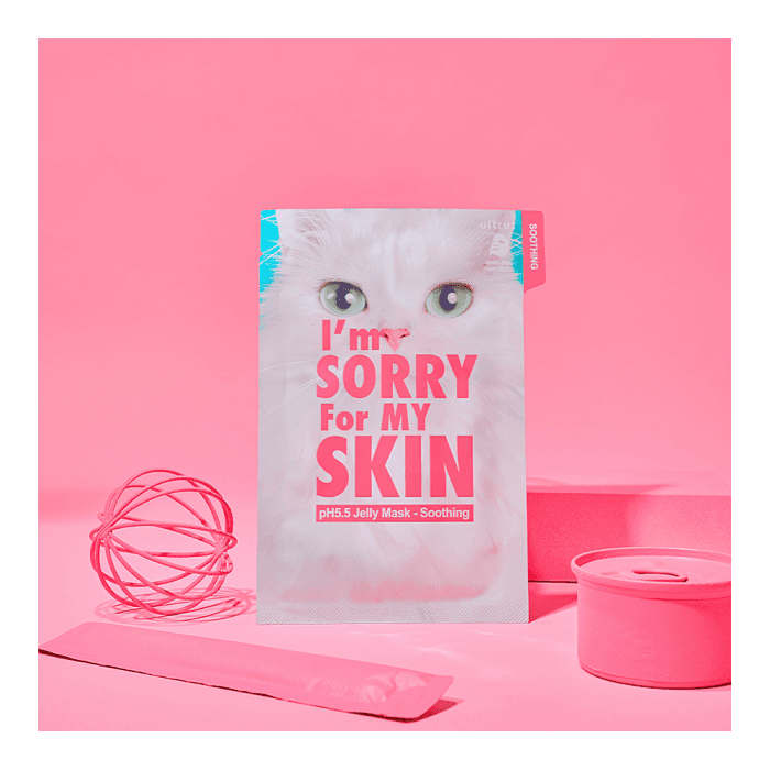 I'M SORRY FOR MY SKIN, lakštinė veido kaukė, pH5.5 Jelly Mask - Soothing, 33 ml-2