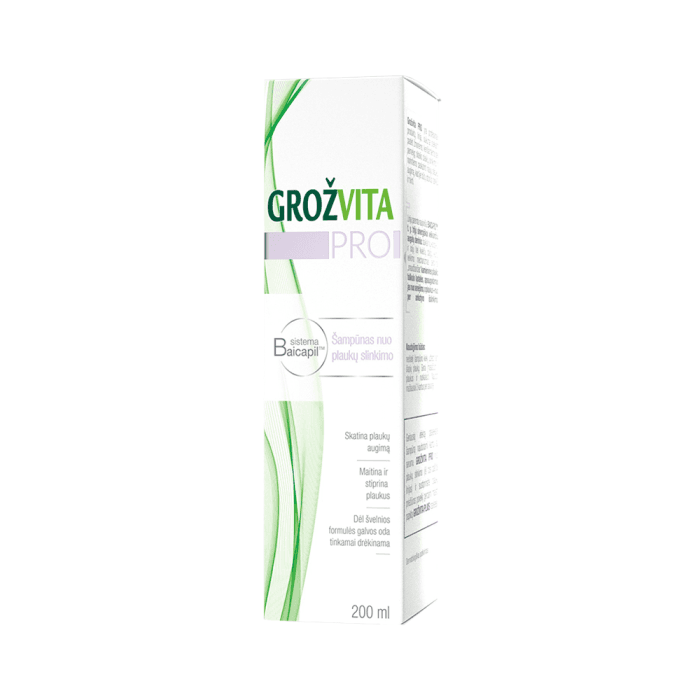 GROŽVITA šampūnas nuo plaukų slinkimo, 200 ml-1