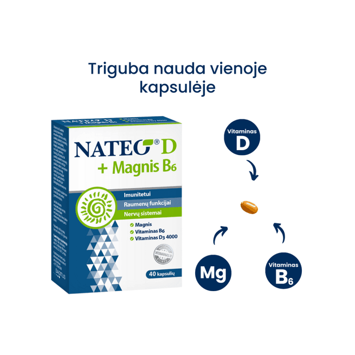 NATEO®  D + Magnis B6 4000 TV, 40 kapsulių-1