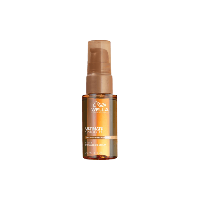 WELLA PROFESSIONALS plaukus maitinantis aliejinis serumas STEP 3, su SKAVALNU ir OMEGA-9, ULTIMATE SMOOTH MIRACLE, 30 ml
