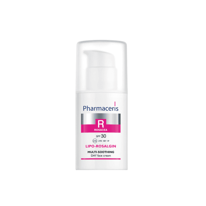 PHARMACERIS R raminamasis veido kremas LIPO ROSALGIN, SPF 30, 30 ml