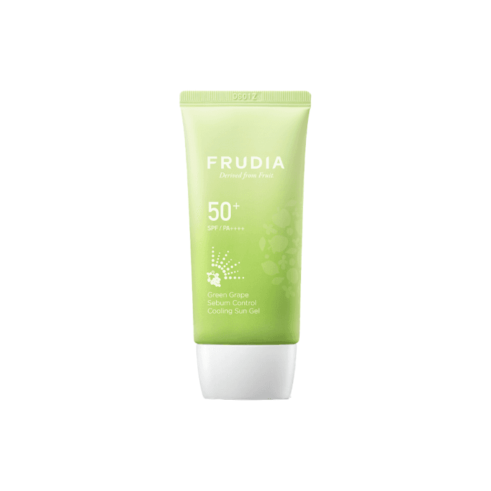 FRUDIA apsauginis gelis nuo saulės GREEN GRAPE SEBUM CONTROL COOLING, SPF 50+, 50 g