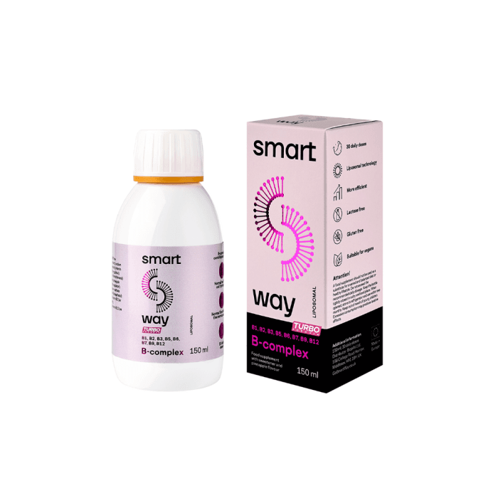 SMART WAY liposominis B-Complex Pineapple, 150 ml-1