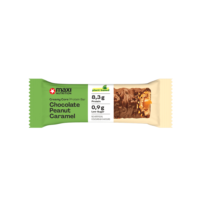 Maxi Nutrition Creamy core VEGAN baltyminis batonėlis su riešutais ir karamele, 45 g