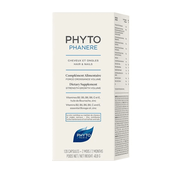 PHYTO maisto papildas plaukų ir nagų priežiūrai PHYTOPHANERE, 120 kapsulių-1