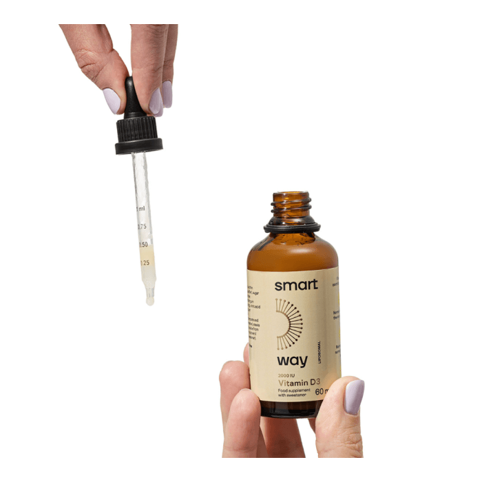 SMART WAY liposominis VITAMINAS D3 2000TV, abrikosų skonio, 60 ml-1