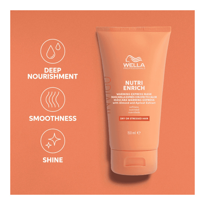 WELLA PROFESSIONALS šildanti greito poveikio kaukė (nenuplaunama) NUTRI ENRICH WARMING EXPRESS MASK, 150 ml-2
