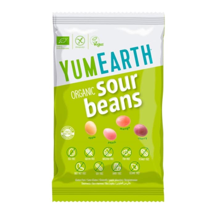 YUMYUM ekologiški saldainiai – rūgščios pupos YUMEARTH, 50 g