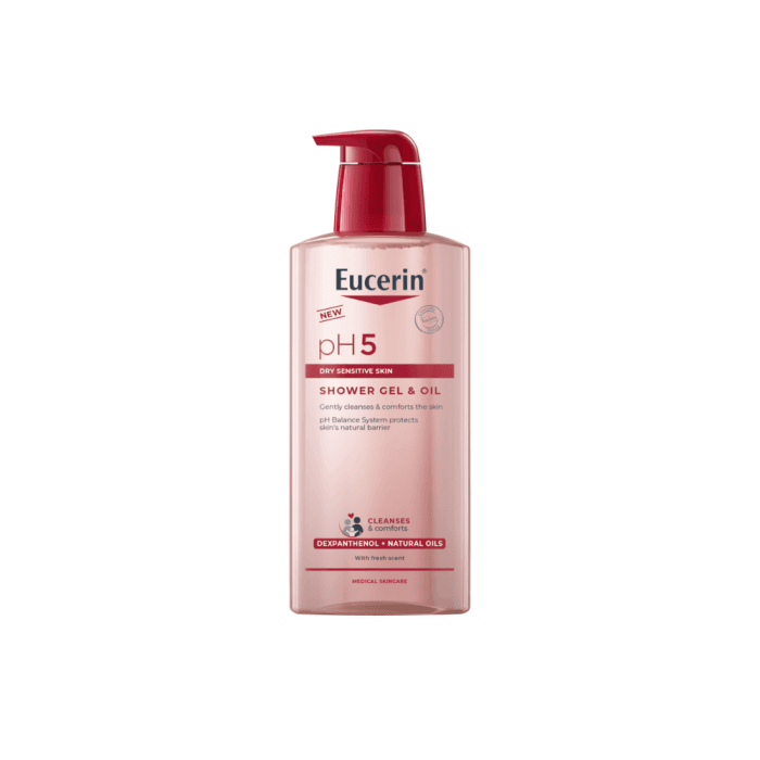 EUCERIN dušo gelis ir aliejus, pH5, 400 ml