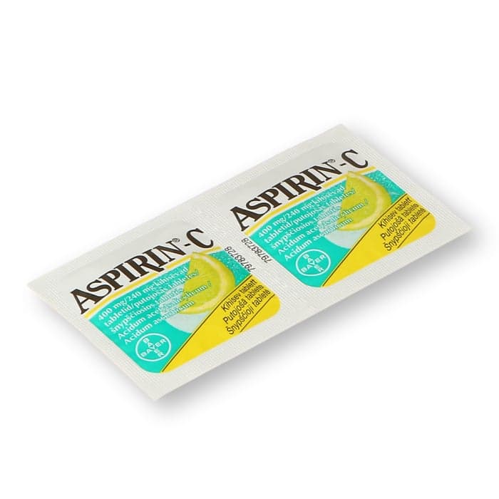 ASPIRIN-C, 400 mg/240 mg, Šnypščiosios tabletės, N10-1