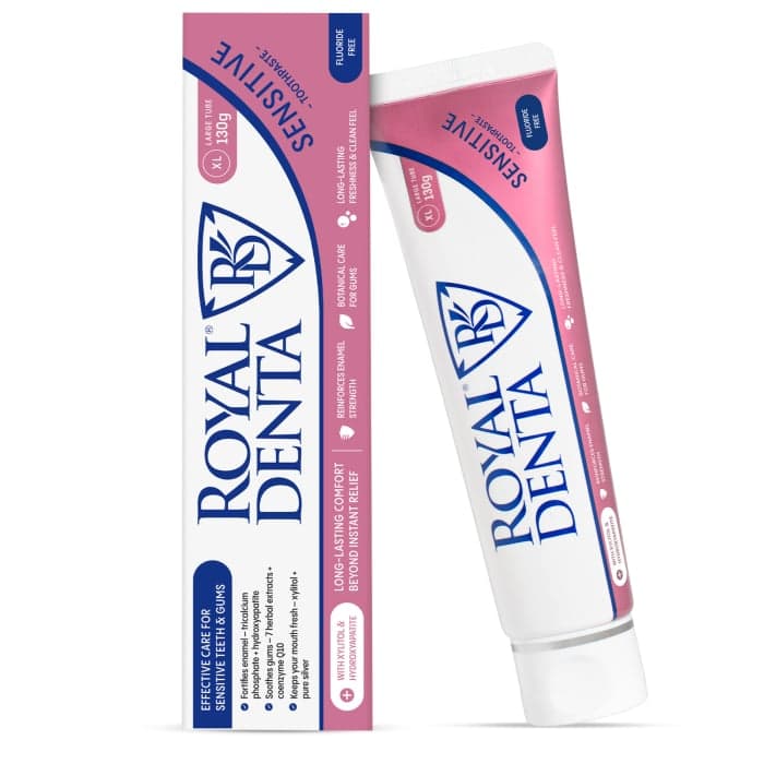ROYAL DENTA dantų pasta jautriems dantims ir dantenoms SENSITIVE, 130 g