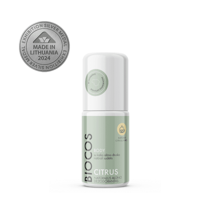 BIOCOS natūralus alūno dezodorantas CITRUS, citrusų kvapo, 50 ml-1